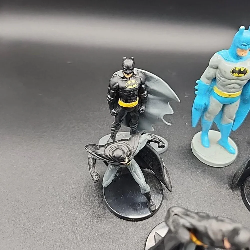 DC Comics Batman Cake Toppers Lot Of (7) 1 Is Vintage 1988 Have Wear See Pics